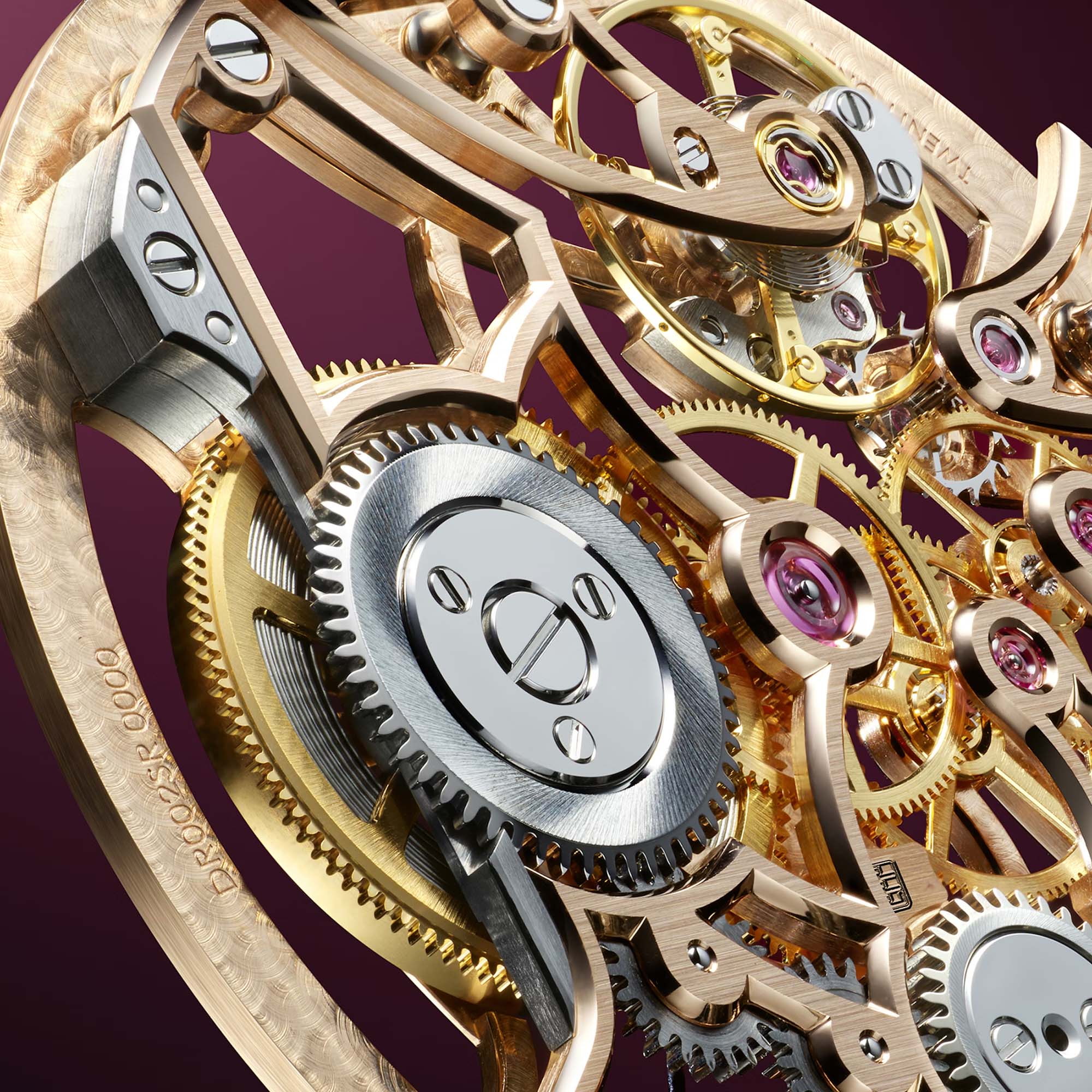 The Extra Plat Skeleton DBBD01A1 by Daniel Roth is a refined expression of contemporary haute horlogerie, featuring a rose gold case, openworked movement, and elegant ultra thin construction.