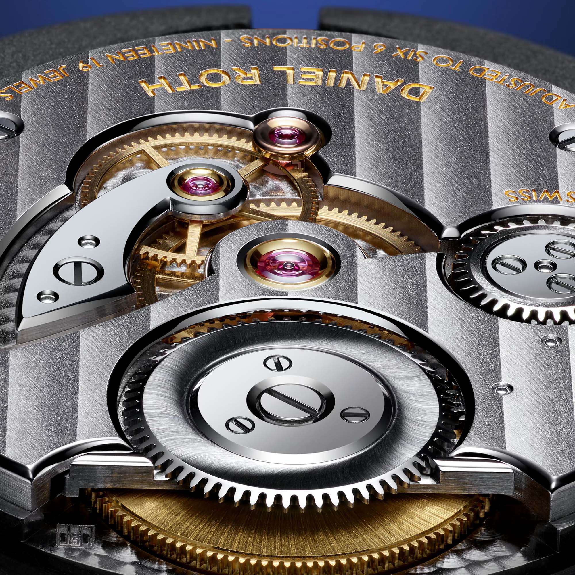 The Daniel Roth Tourbillon Platinum offers exceptional rarity with its platinum case, anthracite guilloché dial and a movement hand finished by master watchmakers.