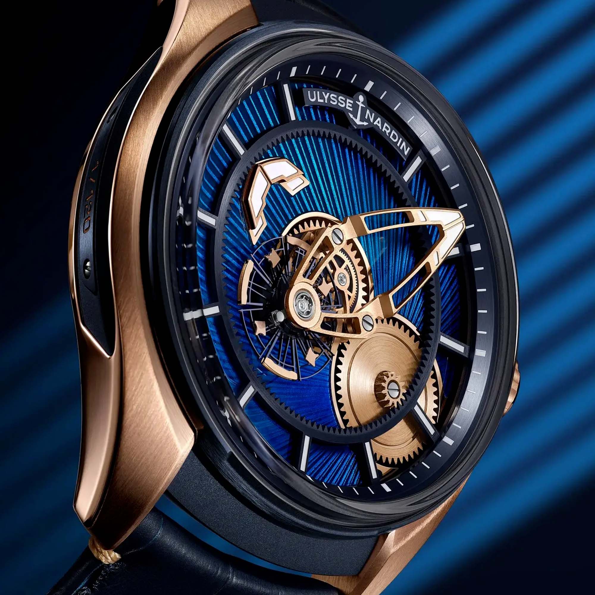 Ulysse Nardin FREAK X Gold Enamel 43mm, limited to just 120 worldwide. A collector’s watch uniting innovation, rarity, and fine enamel craft.