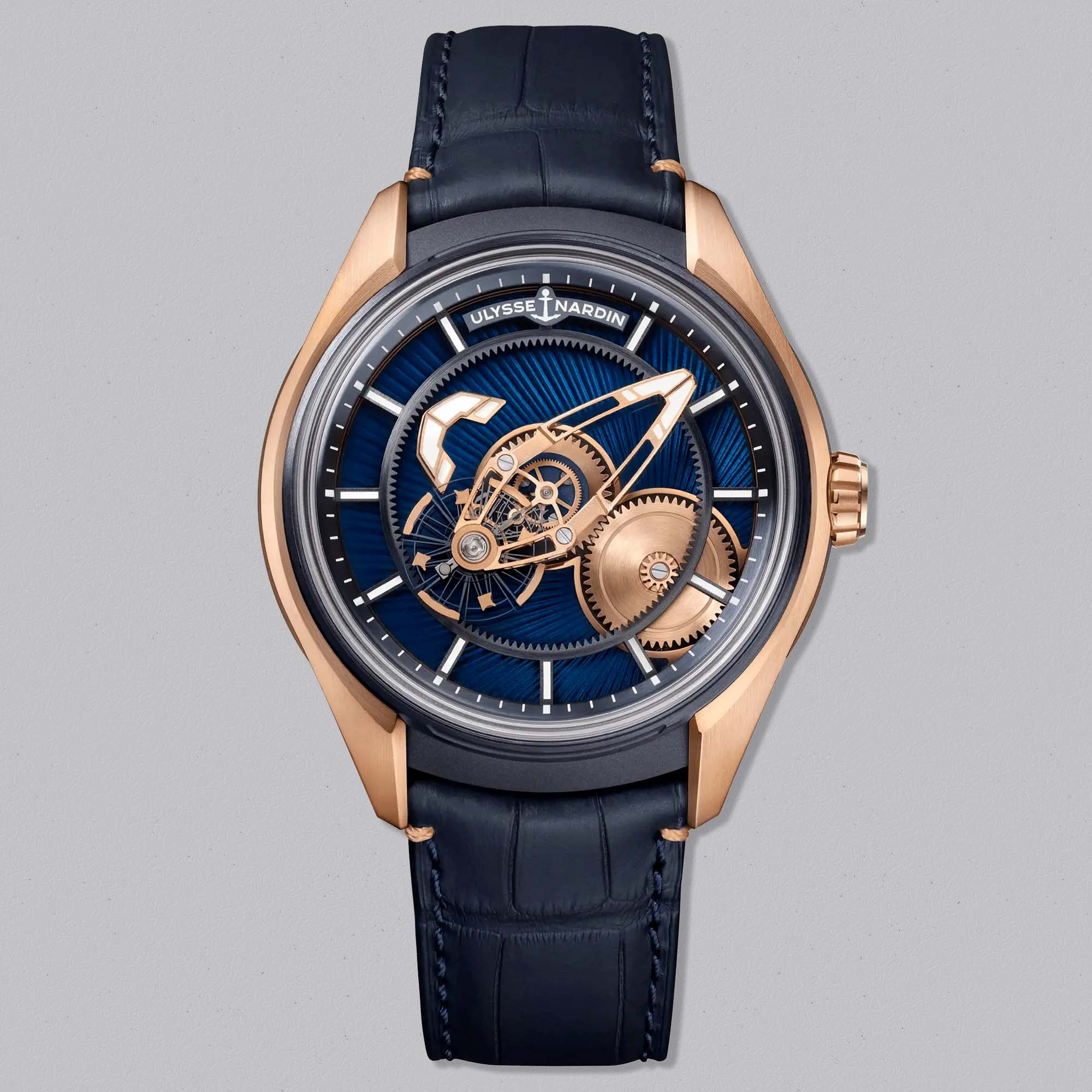 Ulysse Nardin FREAK X Gold Enamel 43mm, limited to 120 pieces. A rare masterpiece blending enamel artistry with bold horological innovation.