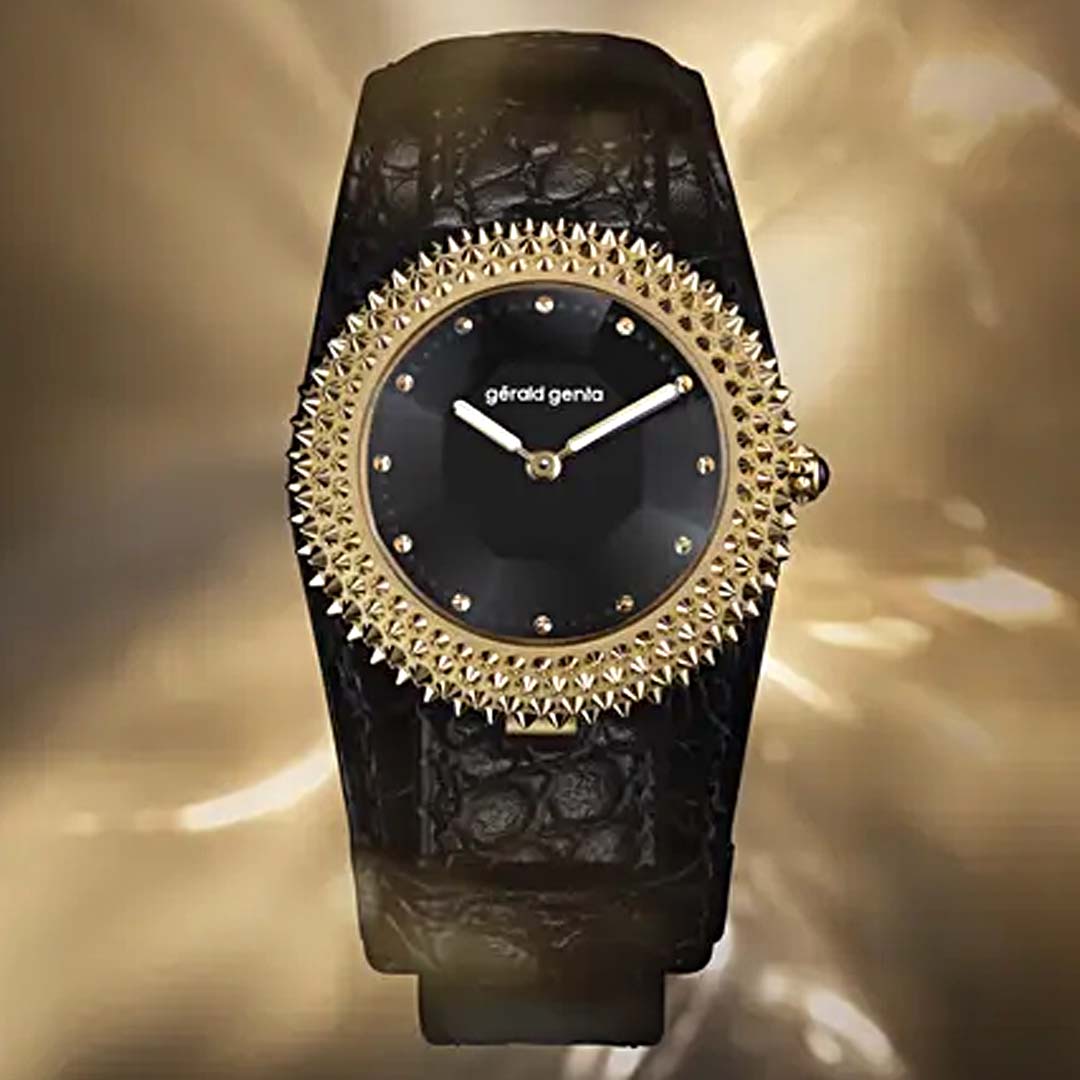 Shop the Gerald Genta Gentissima Oursin 36 Black Onyx, an elegant Swiss luxury watch created for discerning collectors in London.