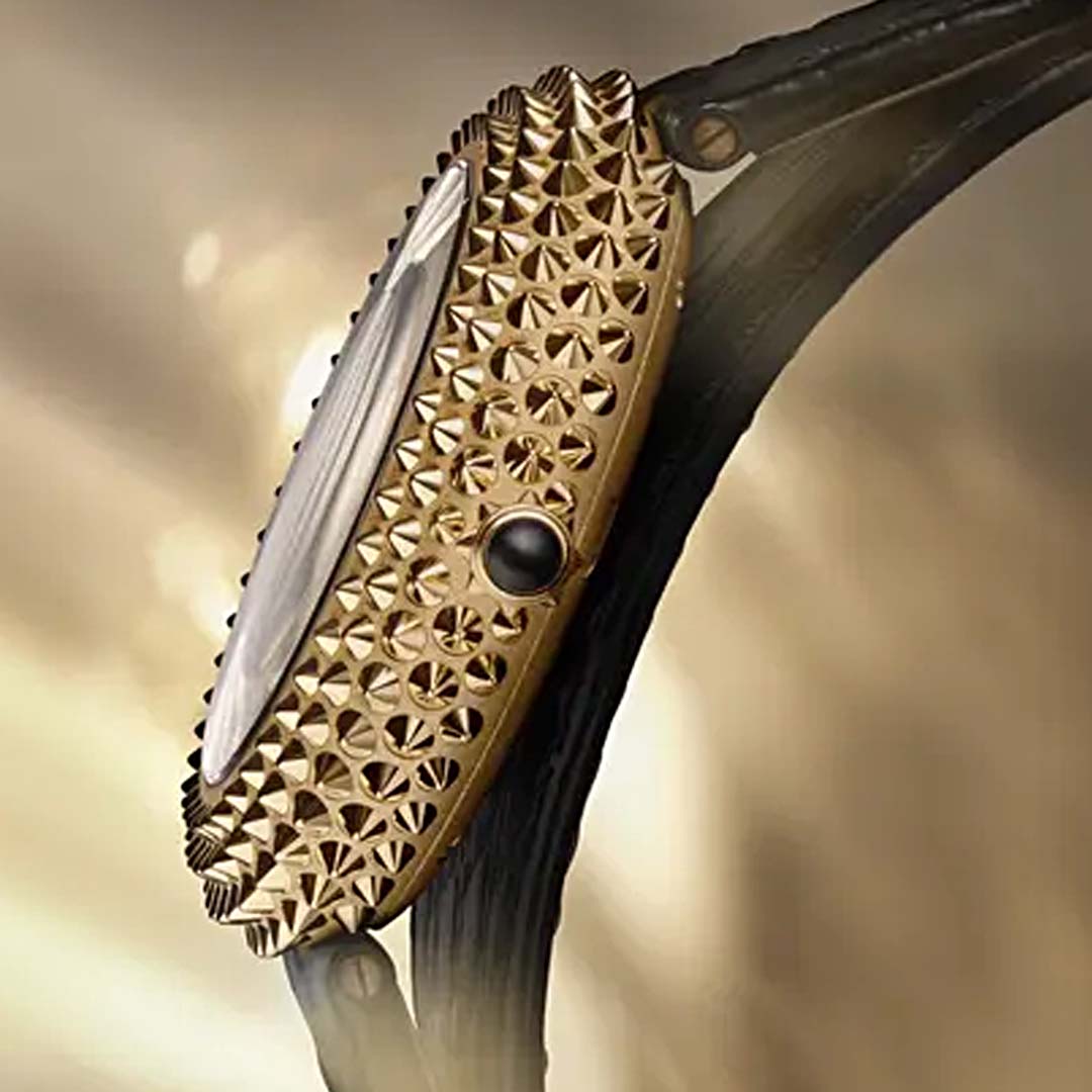 Explore the Gentissima Oursin 36 Black Onyx by Gerald Genta, a distinctive high end Swiss watch available at Swiss Gallery London.