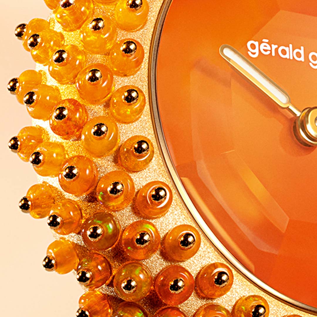 Shop the Gerald Genta Gentissima Oursin 36 Fire Opal Limited Edition of 10, a high jewellery Swiss watch in London.