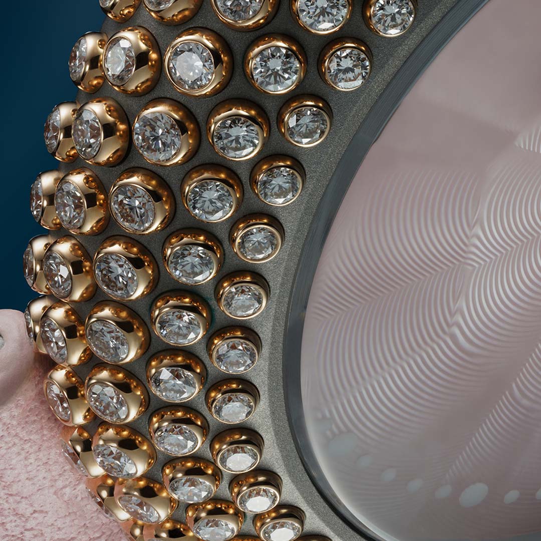 Shop the Gerald Genta Gentissima Oursin 36 Pink Mother of Pearl, an elegant Swiss luxury watch for collectors in London.