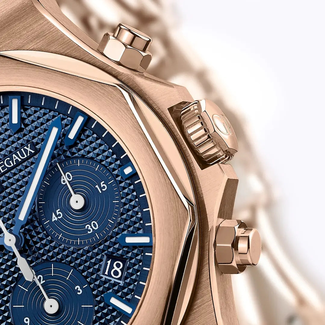 Laureato Chronograph rose gold blue