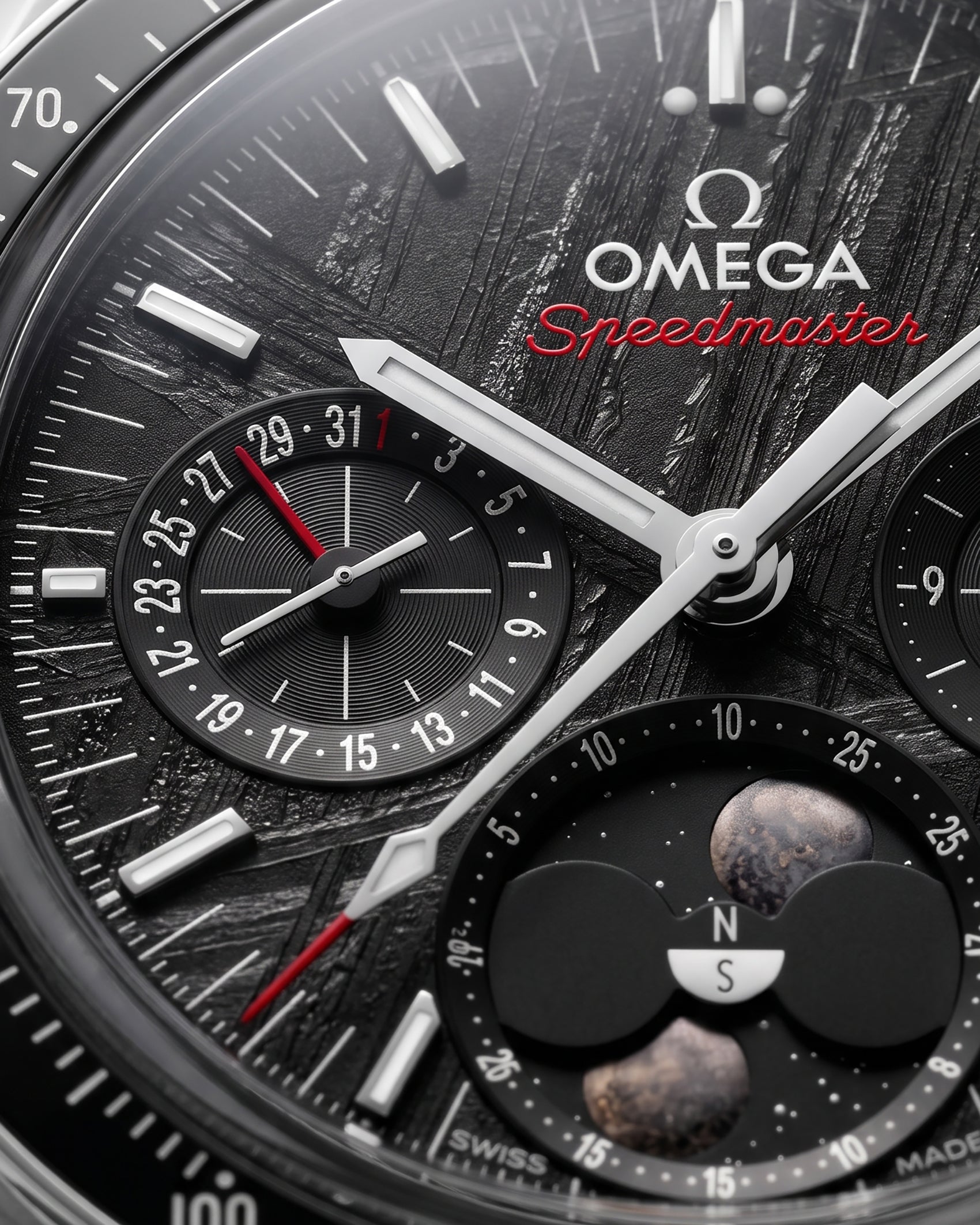 OMEGA SPEEDMASTER MOONPHASE 43MM METEORITE
