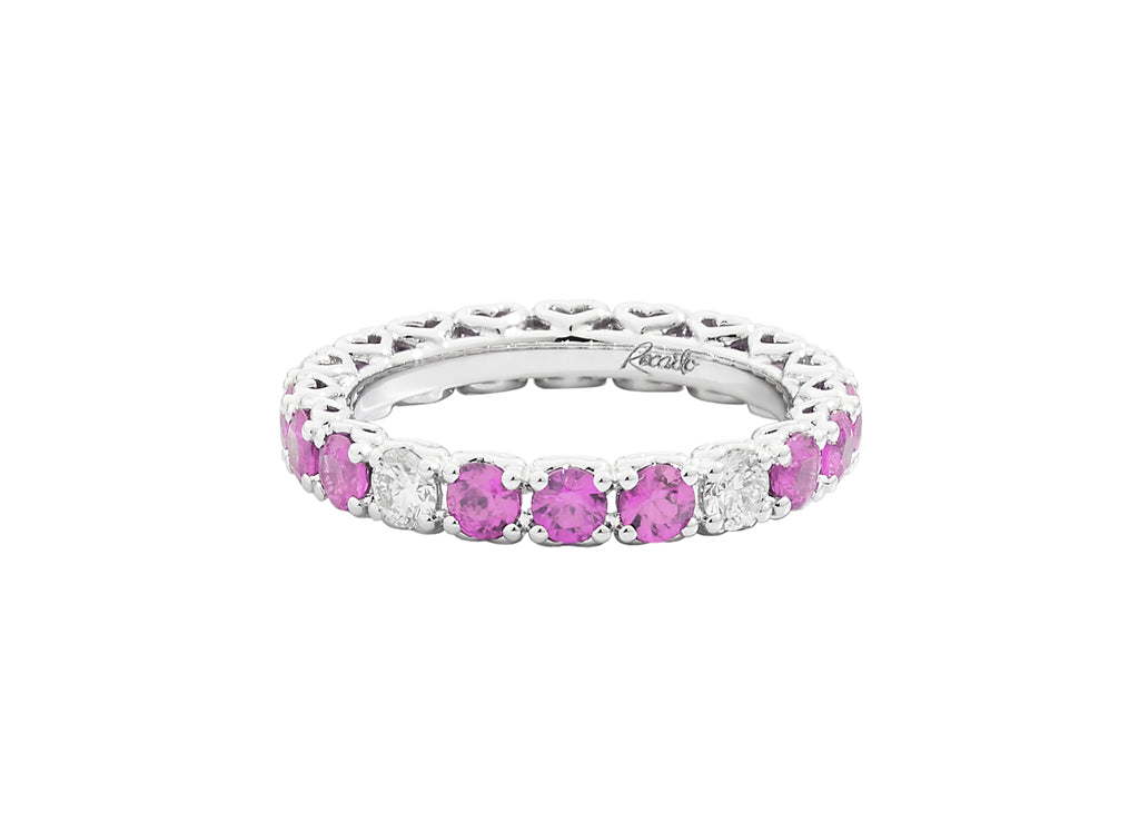 Recarlo Pink Sapphire & Diamond Full Eternity Ring