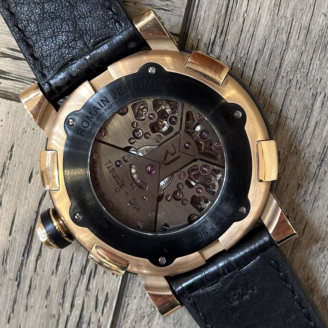 Discover the Romain Jérôme Titanic-DNA Tourbillon, an ultra-rare limited edition of five featuring authentic Titanic steel, exposed mechanics, and a dramatic tourbillon.