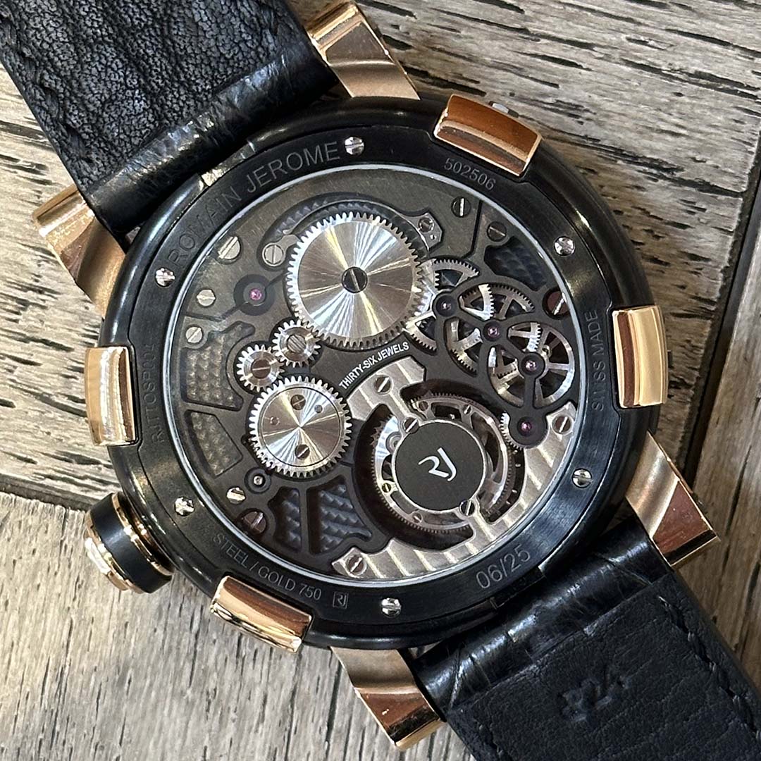 The Romain Jérôme Titanic-DNA Tourbillon is a limited edition of 65, combining recovered Titanic steel, exposed mechanics, and a commanding tourbillon at its core.