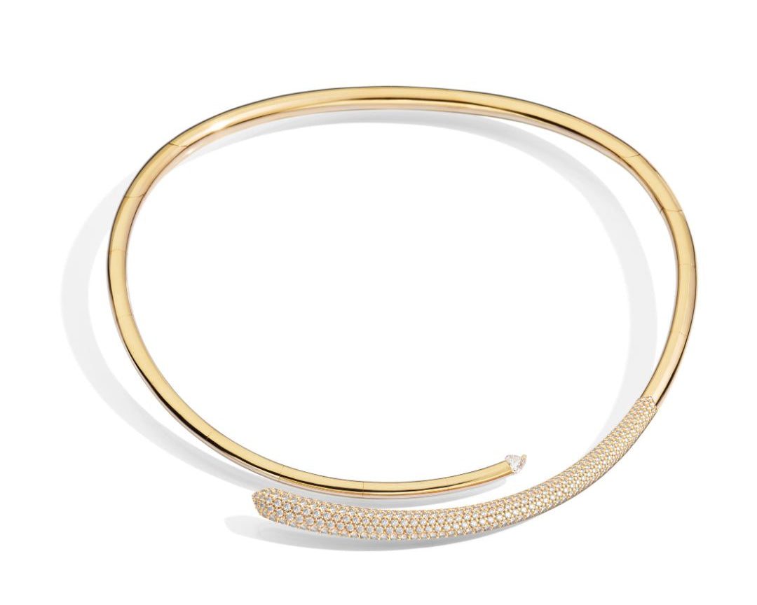 Recarlo Contrarié Yellow Gold Diamond Necklace