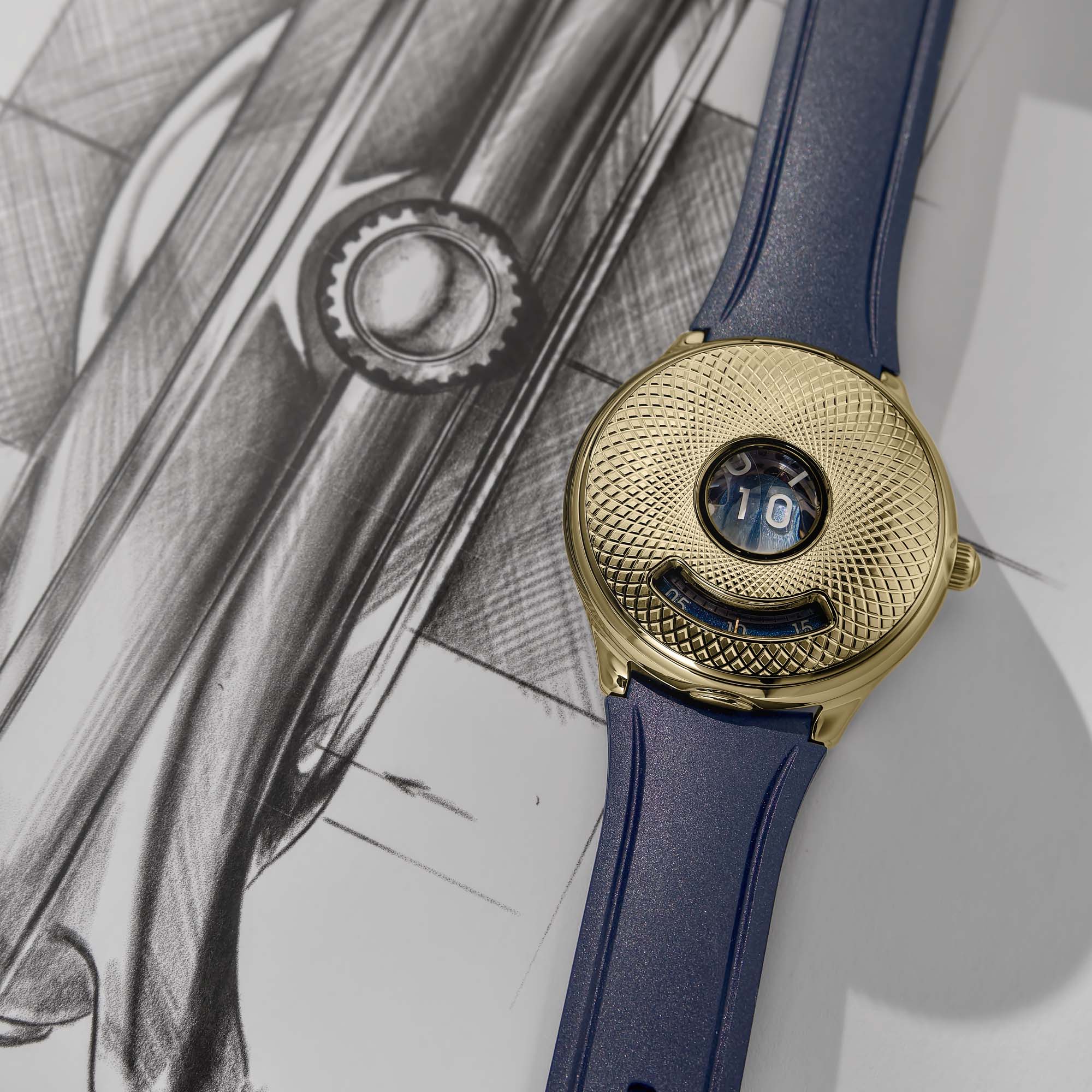 Czapek’s Time Jumper 40.5mm in 3N gold pairs Calibre 10.1 precision with elegant guilloché detailing, limited to 30 exclusive pieces.