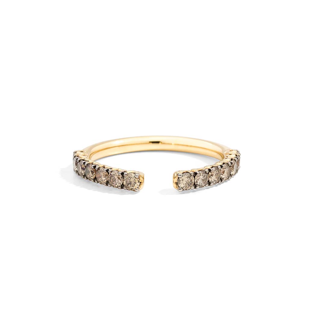 Recarlo Anniversary More Yellow Gold Half Eternity Ring — a warm, radiant expression of love, crafted in Italian gold and set with brilliant diamonds.