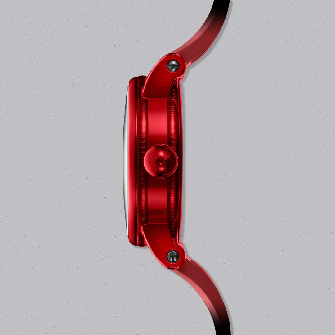 Shop the Chronoswiss Area 51 Delphis Firestarter at Swiss Gallery UK, a radical modern mechanical watch with 55 hour power reserve.