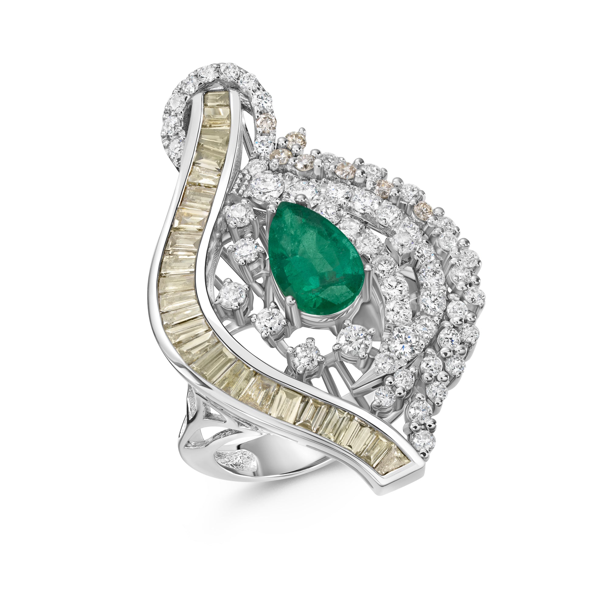 centre-pear-cut-emerald-18k-white-gold-ring-set-with-diamonds