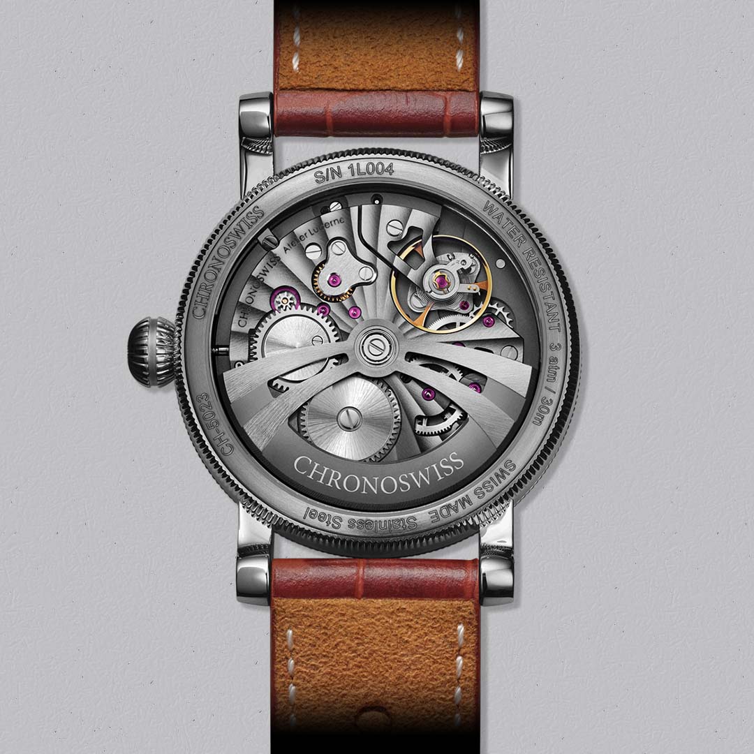 Discover the Chronoswiss Evolution STRIKE TWO HIGHLAND, combining hand-guilloché craftsmanship with a manufacture movement and balanced regulator display.