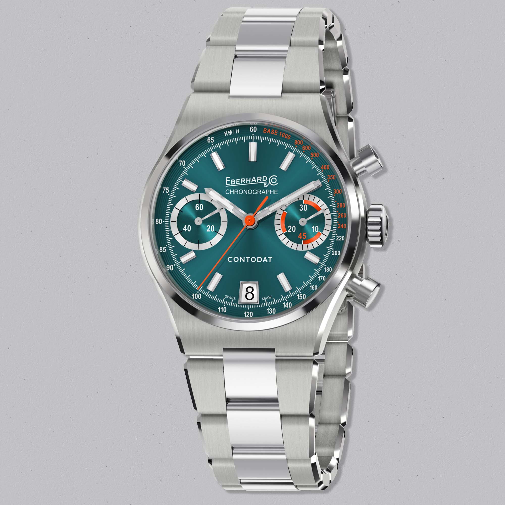 Discover the Eberhard Contodat Chronographe Ref. 31156.02 CA2C at Swiss Gallery UK. A refined automatic chronograph blending classic design with everyday Swiss performance.