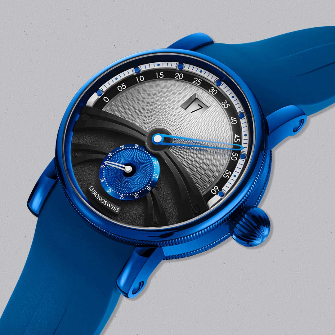 The Evolution Delphis Sub Zero by Chronoswiss pairs titanium construction with traditional guilloché craftsmanship.