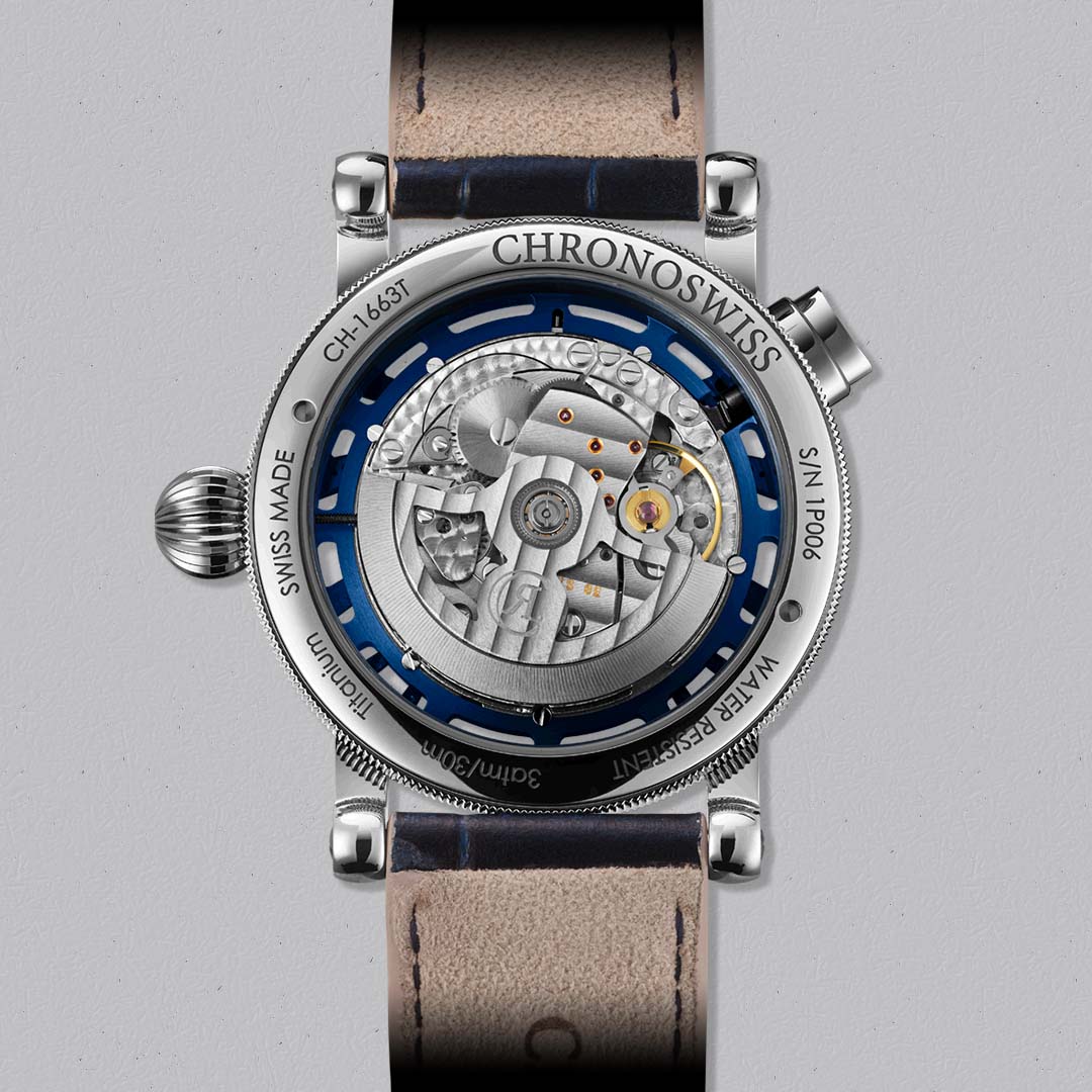 Discover the Chronoswiss Quarter Repeater Blue Note, a refined mechanical repeater powered by the historic Calibre C.126.