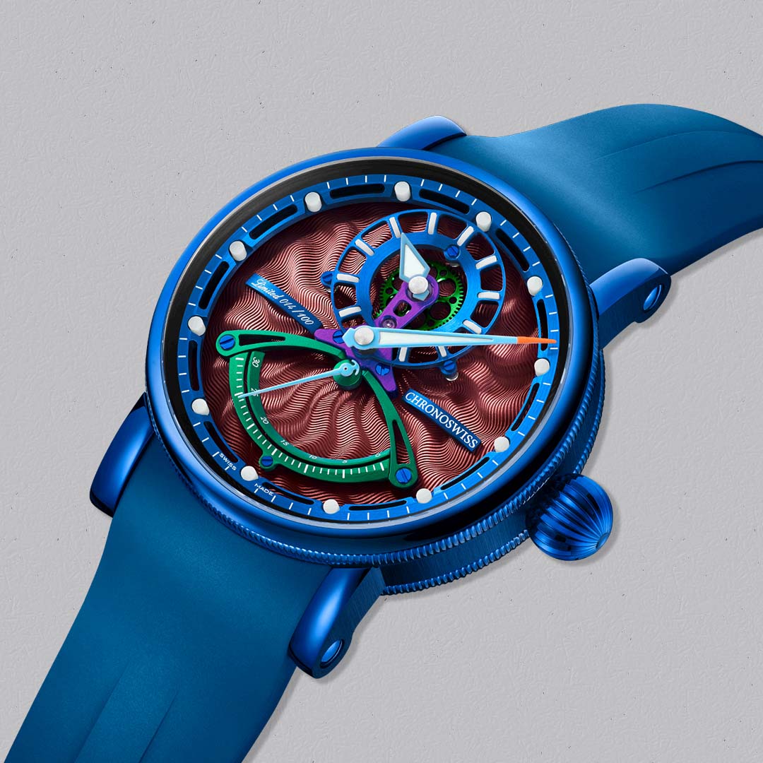 Shop the Chronoswiss Evolution ReSec Beast at Swiss Gallery UK, a powerful modern mechanical watch with assertive design.