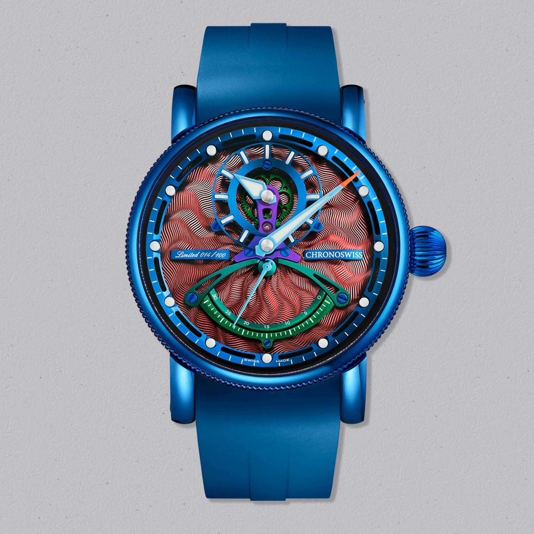 Chronoswiss Evolution ReSec Beast in Grade 5 titanium with retrograde seconds and Manufacture Calibre C.6005. Limited to 100.