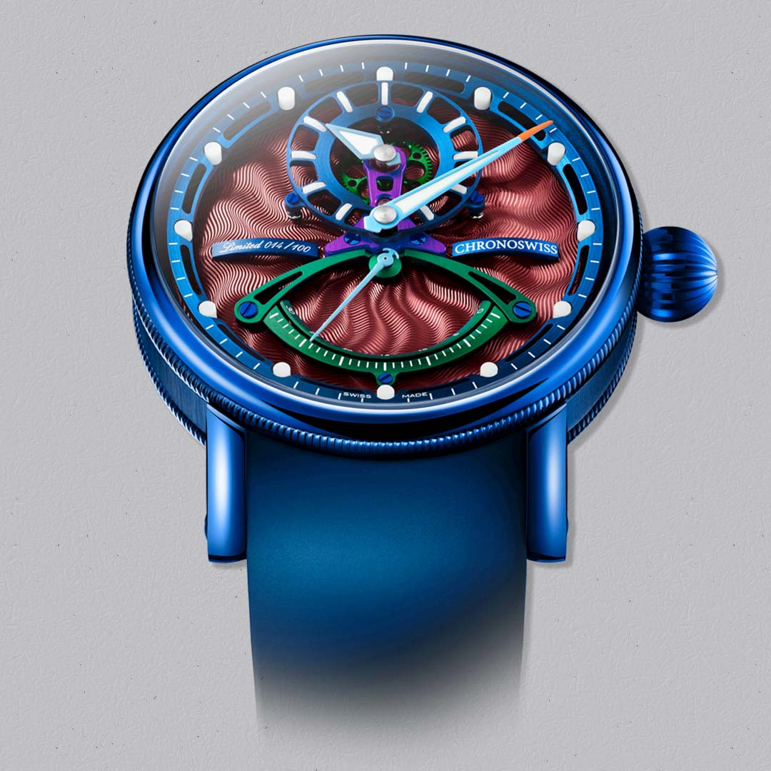 Chronoswiss Evolution ReSec Beast, a next generation regulator timepiece combining strength, precision, and contemporary engineering.