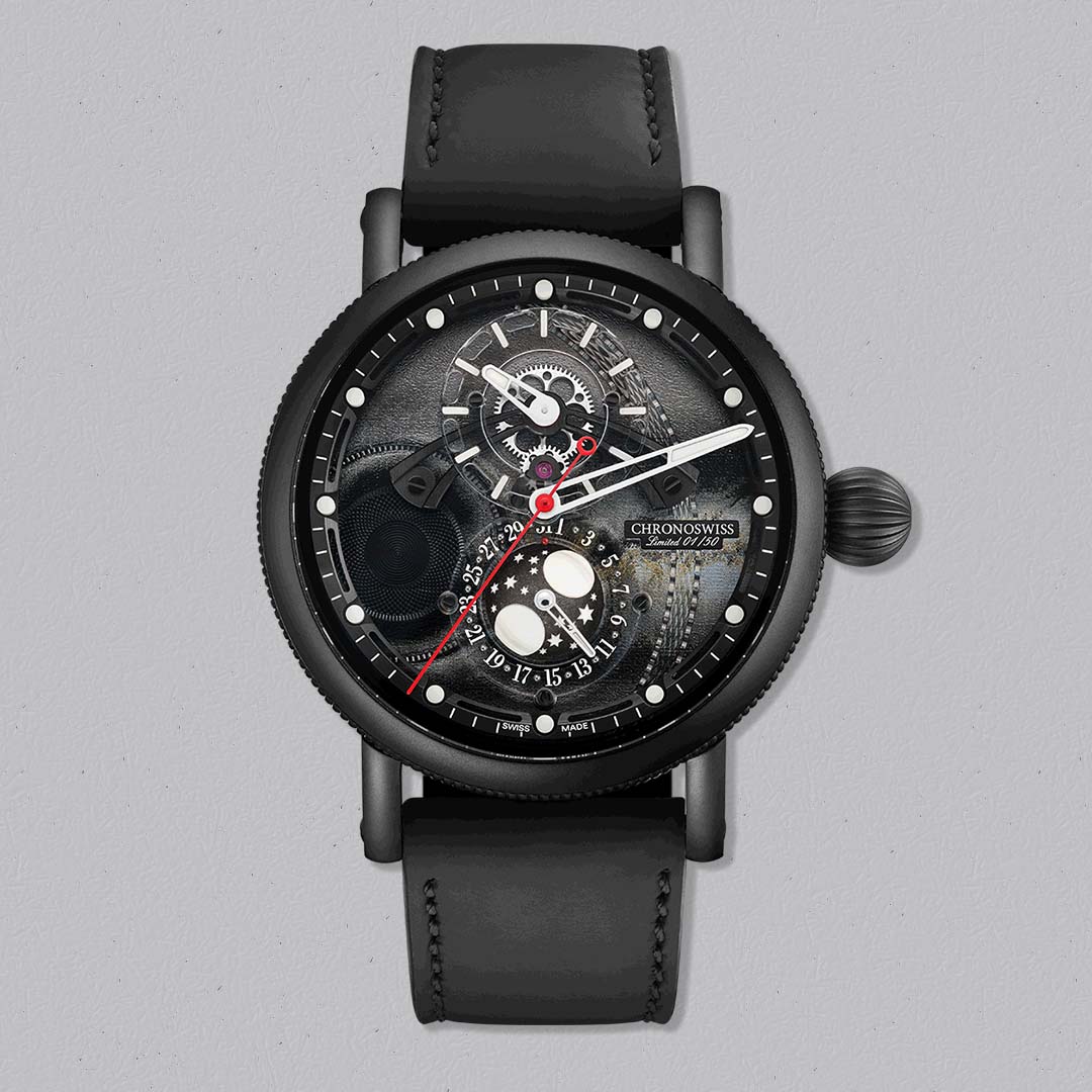 Chronoswiss Evolution Space Timer Black Hole with layered dial design and modern mechanical movement.