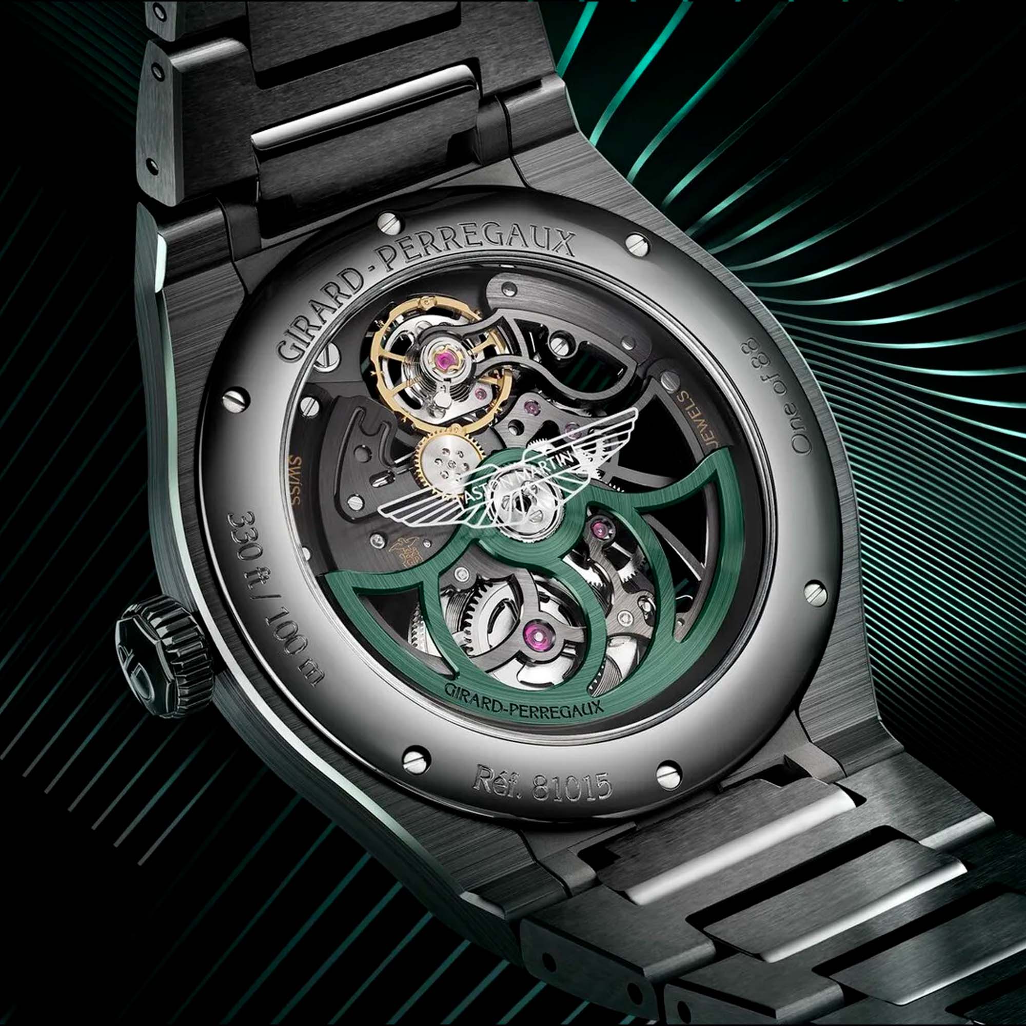 Girard-Perregaux’s Laureato Skeleton Aston Martin: an 88-piece limited edition showcasing a sculptural openworked calibre and refined racing DNA.