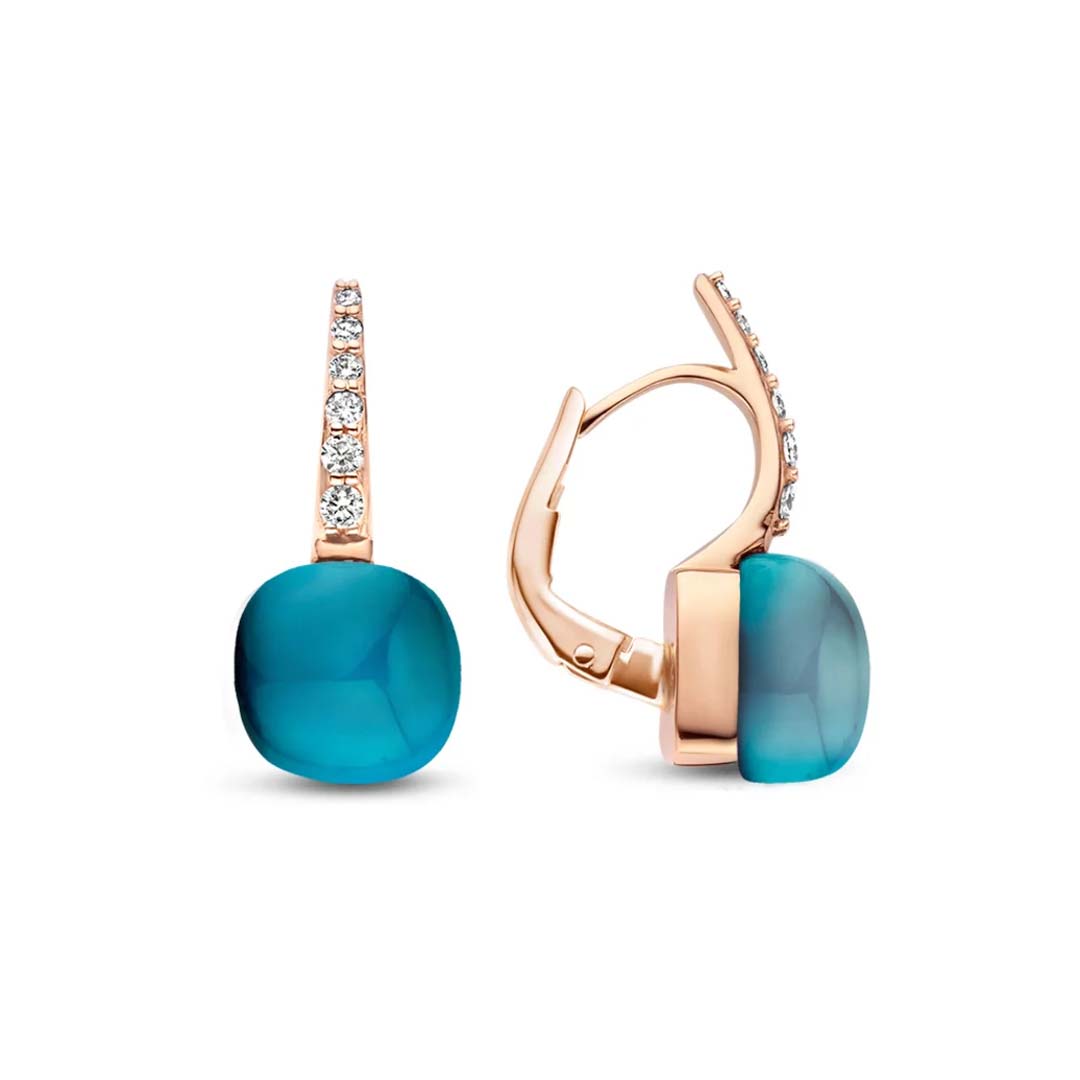 Discover Mini Sweety earrings featuring London blue, a timeless expression of colour, craftsmanship, and everyday luxury.