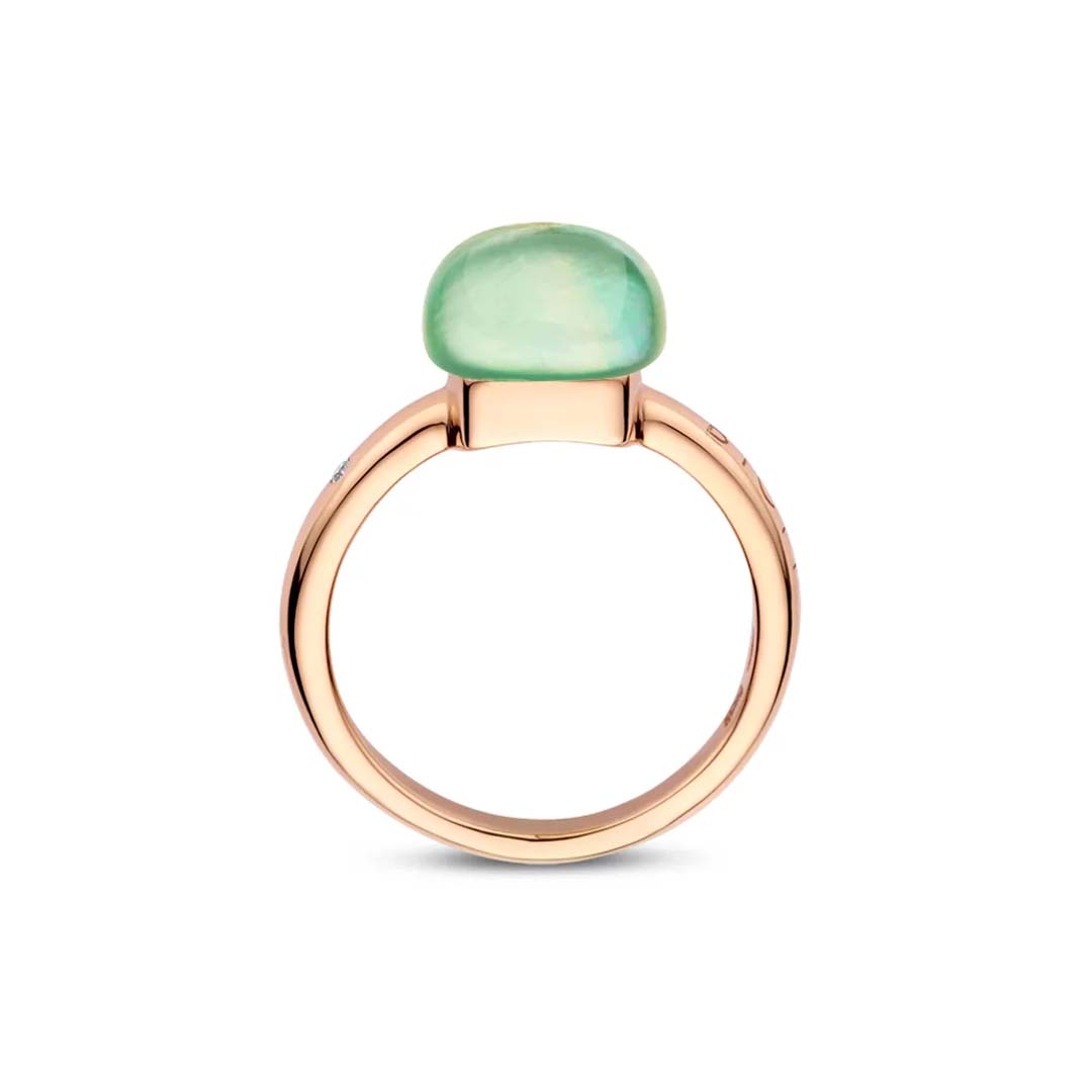 Discover the Mini Sweety ring featuring green aventurine and lemon quartz, offering vibrant colour and contemporary elegance.