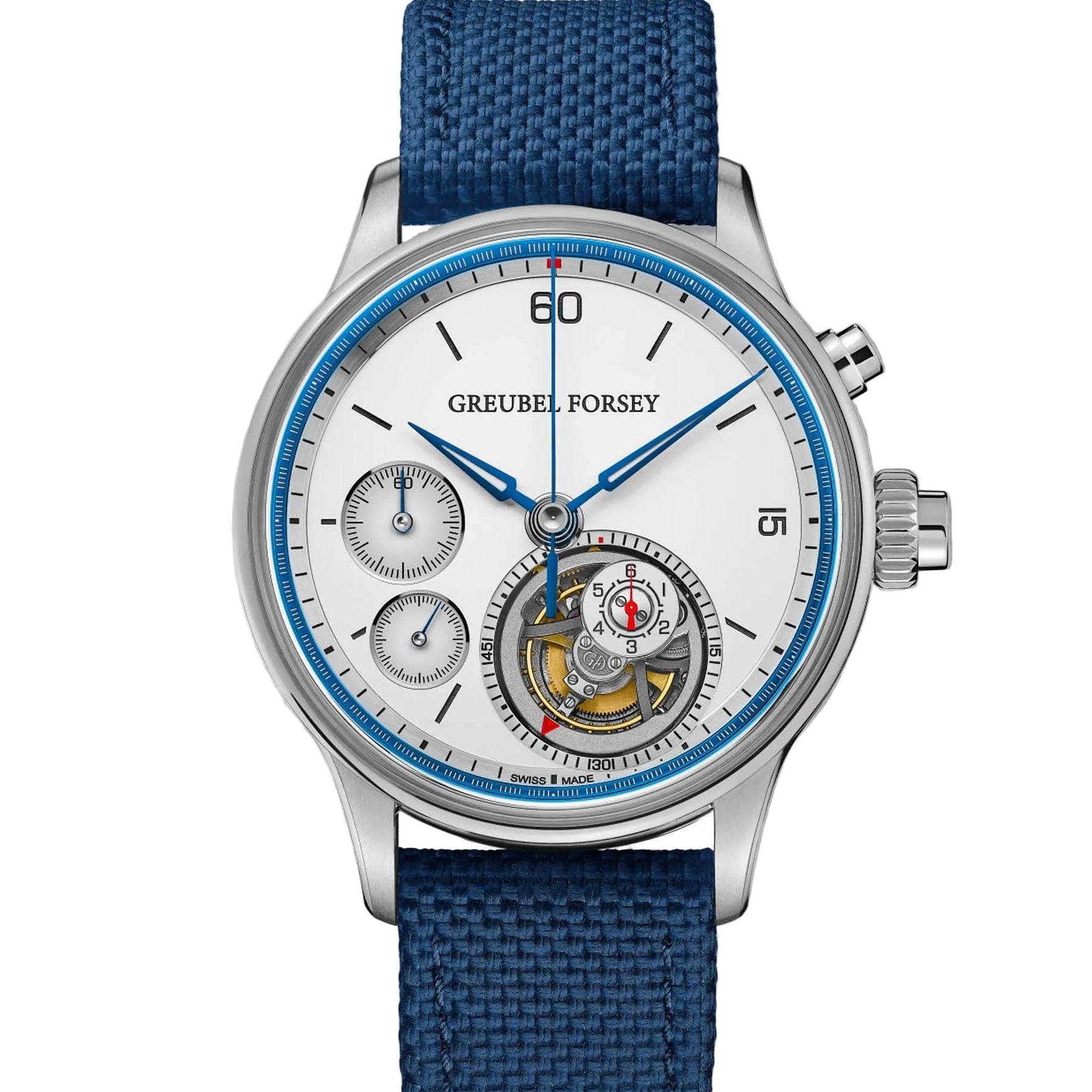 Greubel Forsey GF14 Nano Foudroyante EWT Blue – limited to 22 pieces, showcasing avant-garde watchmaking and rare exclusivity.