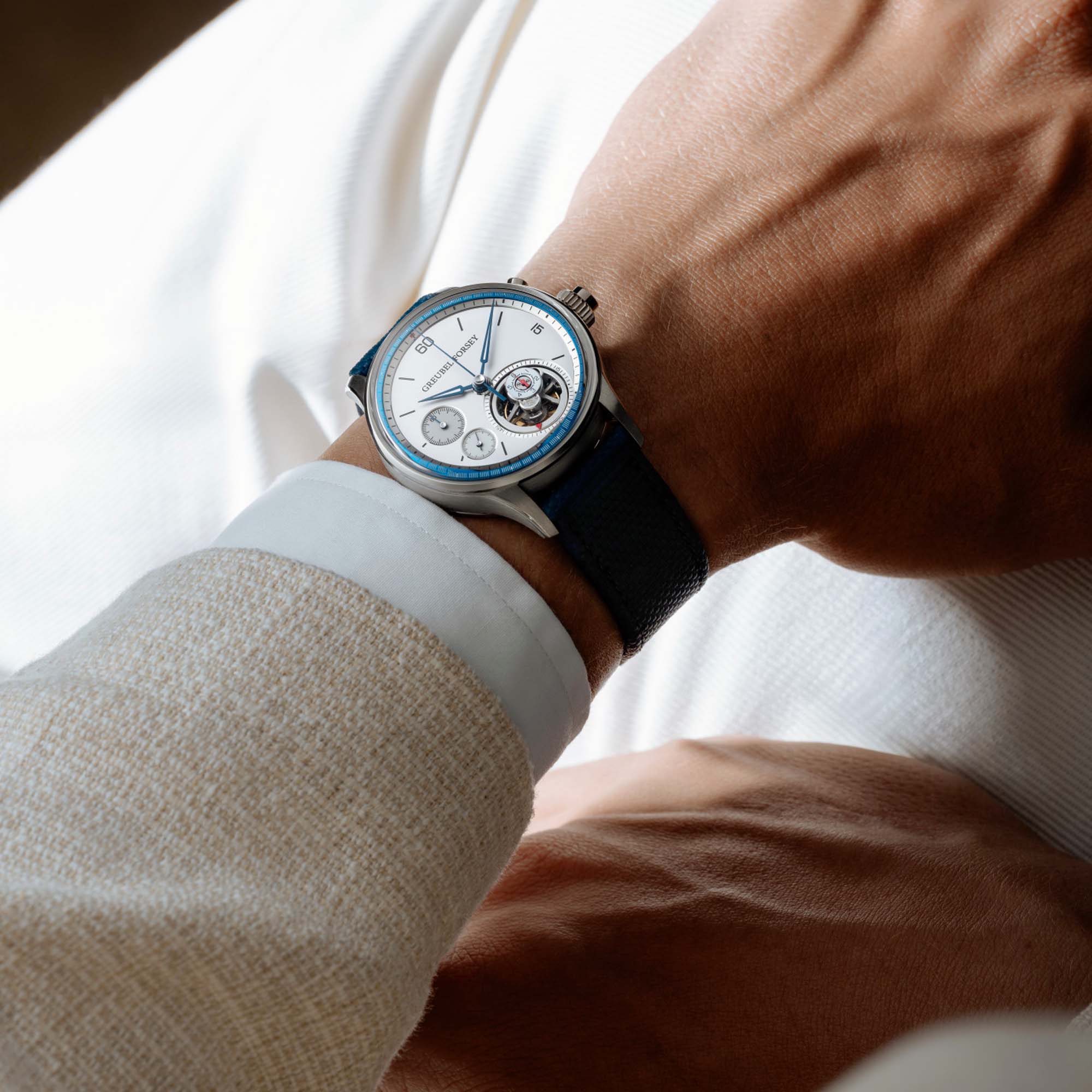 Greubel Forsey GF14 Nano Foudroyante EWT Blue – ultra-rare, limited to 22 watches, combining innovation with exceptional craftsmanship.