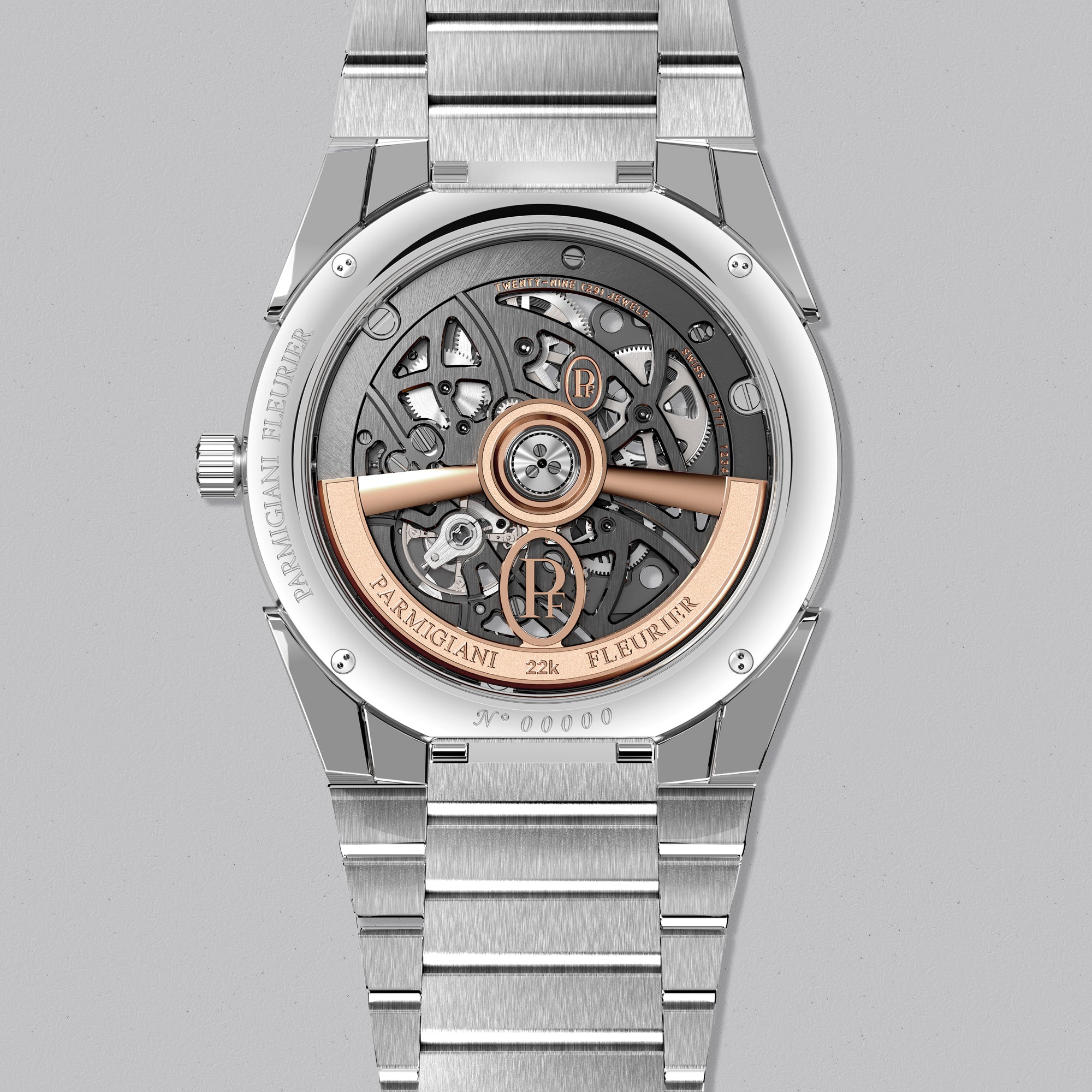 TONDA PF SKELETON STEEL PLATINUM GRAPHITE – Swiss Gallery UK