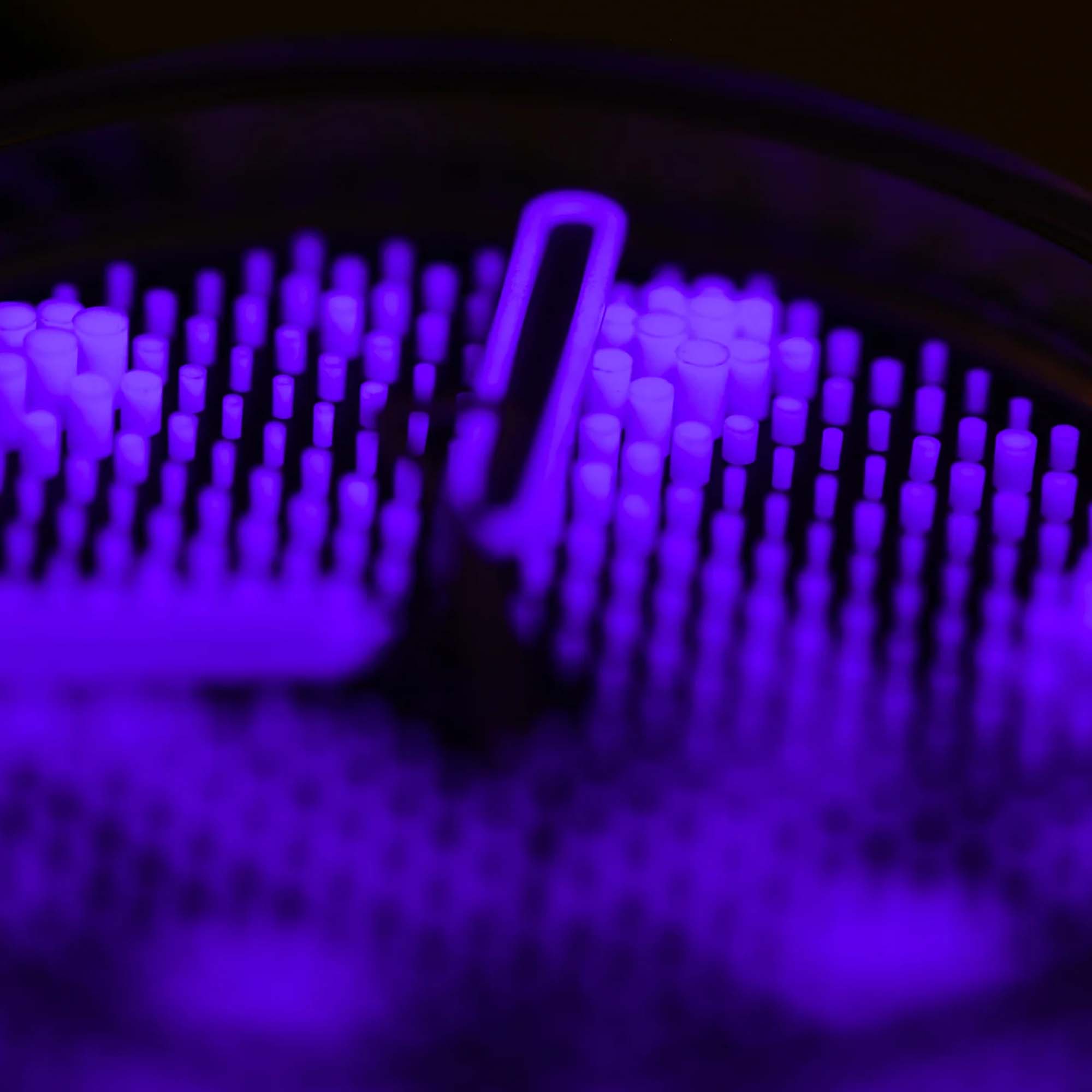 Swiss Gallery UK presents the Kollokium Projekt 01 Variant F, combining extreme violet lume, experimental materials, and handcrafted brutalist watchmaking.