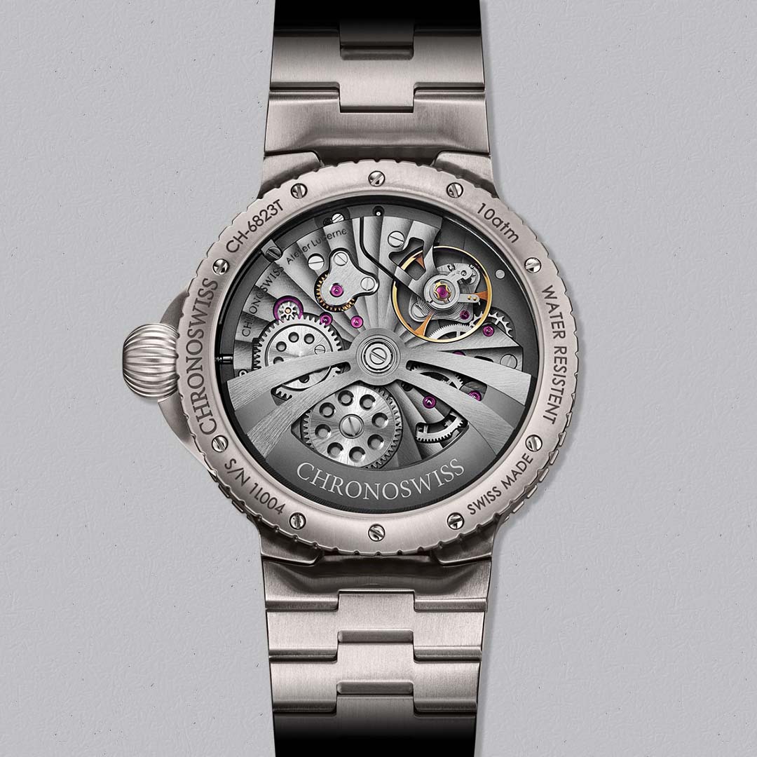 Discover the Chronoswiss Pulse One Sand, a modern titanium regulator watch with retrograde seconds and 55 hour power reserve.