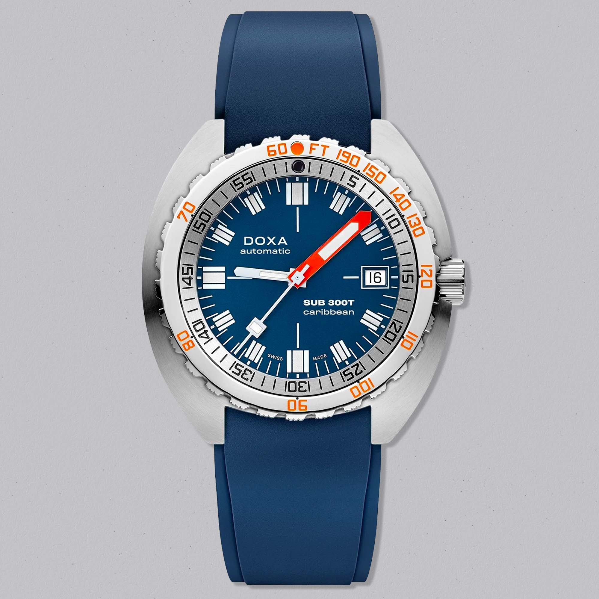 The SUB 300T Caribbean is Doxa at its most iconic, combining a vivid turquoise dial with 300 metres of water resistance and authentic dive watch DNA.