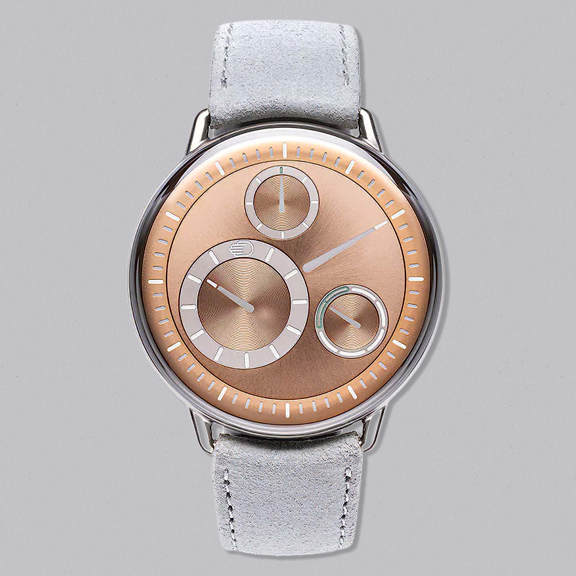 Discover the Ressence Type 1° Rose Gold, where fluid orbital time display meets warm precious-metal elegance in a uniquely modern mechanical watch.