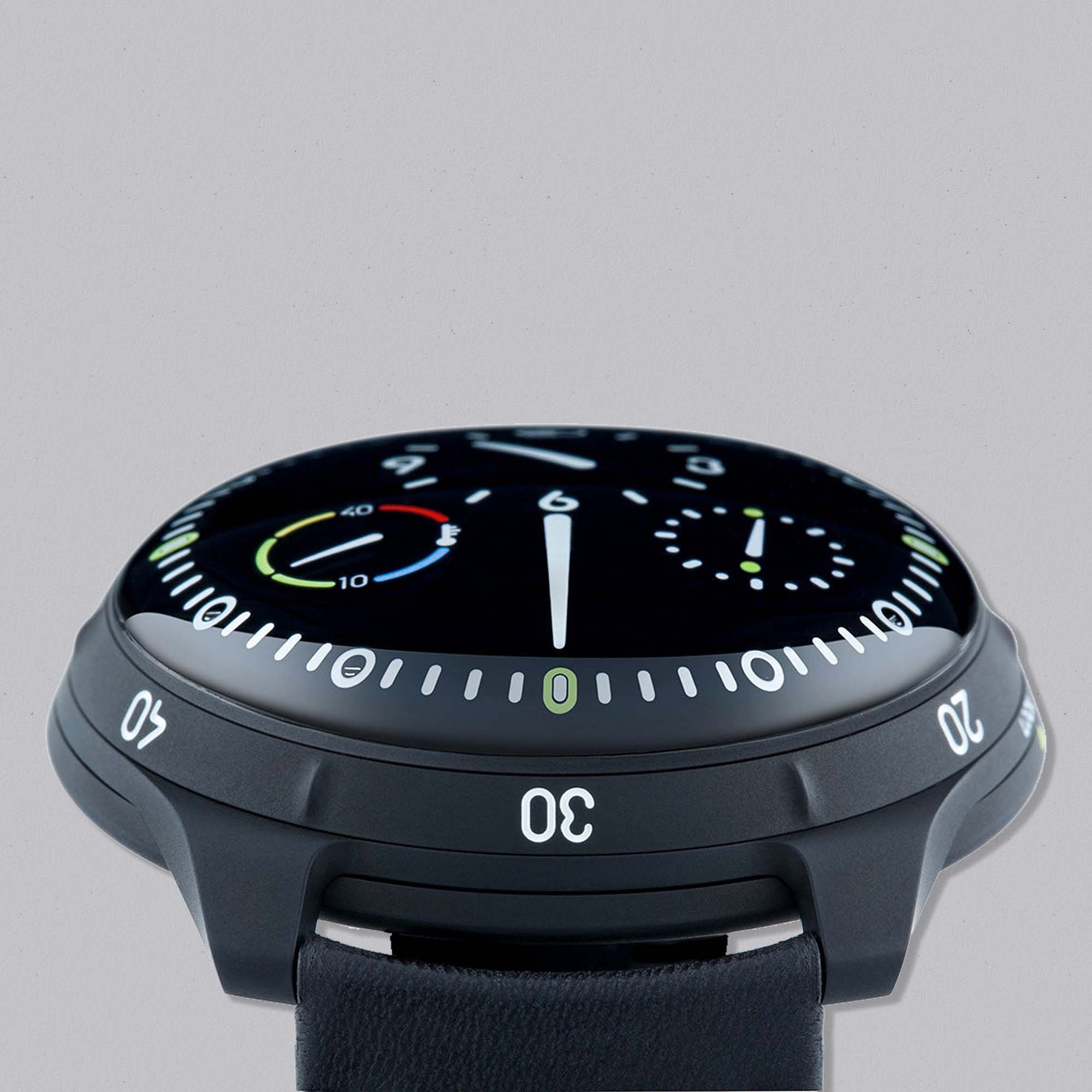 ressence type 5 black black watch side on view