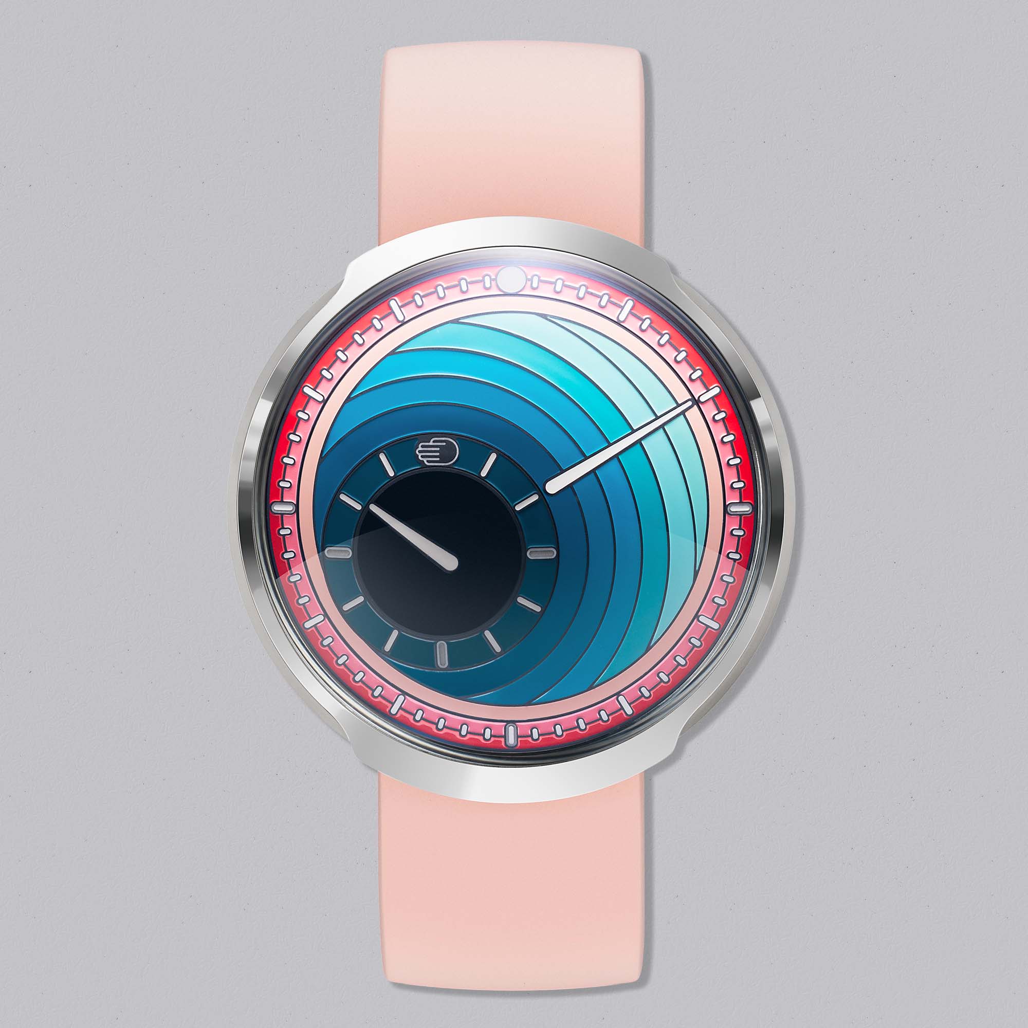 Ressence Type 8 DE1 Pink blends soft color with orbital time display and minimalist titanium case — an ultra-light watch with a bold identity.
