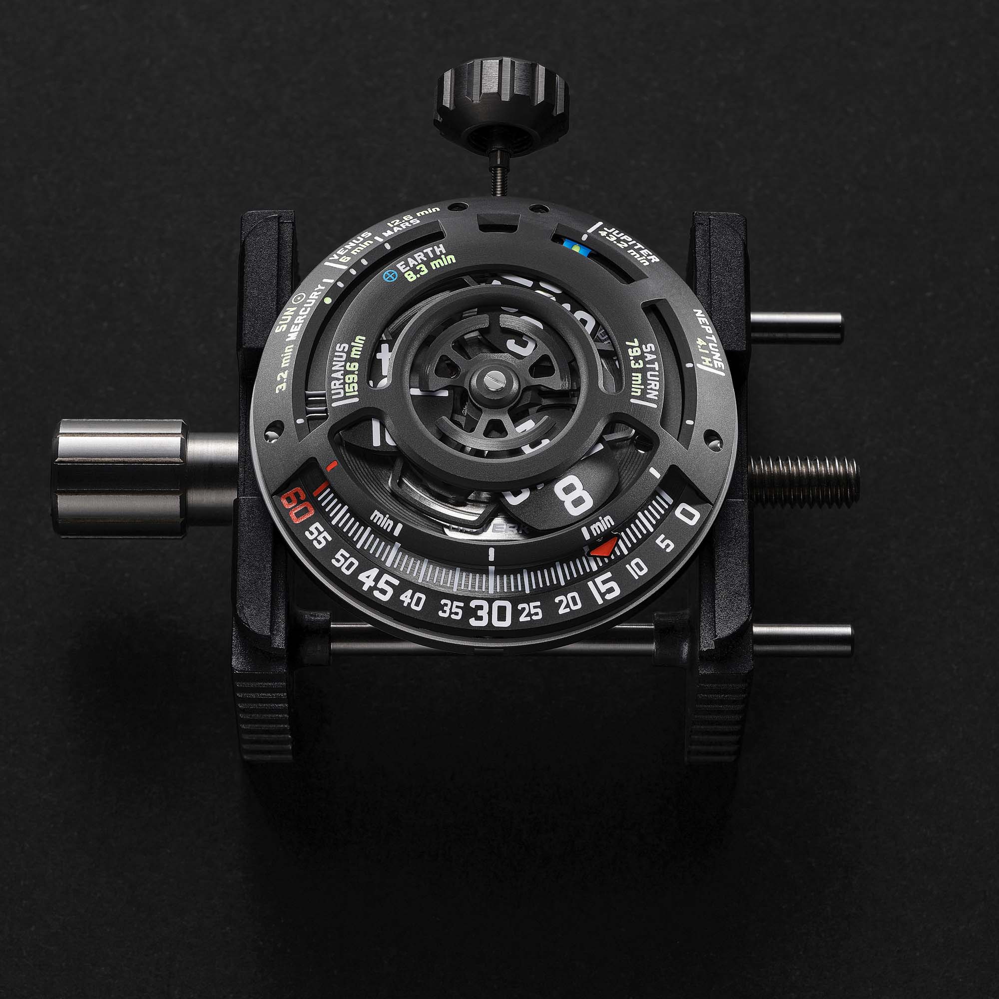 UR-100V LightSpeed Ceramic by URWERK. A scientific, philosophical timepiece exploring light, motion, and astronomy on the wrist.
