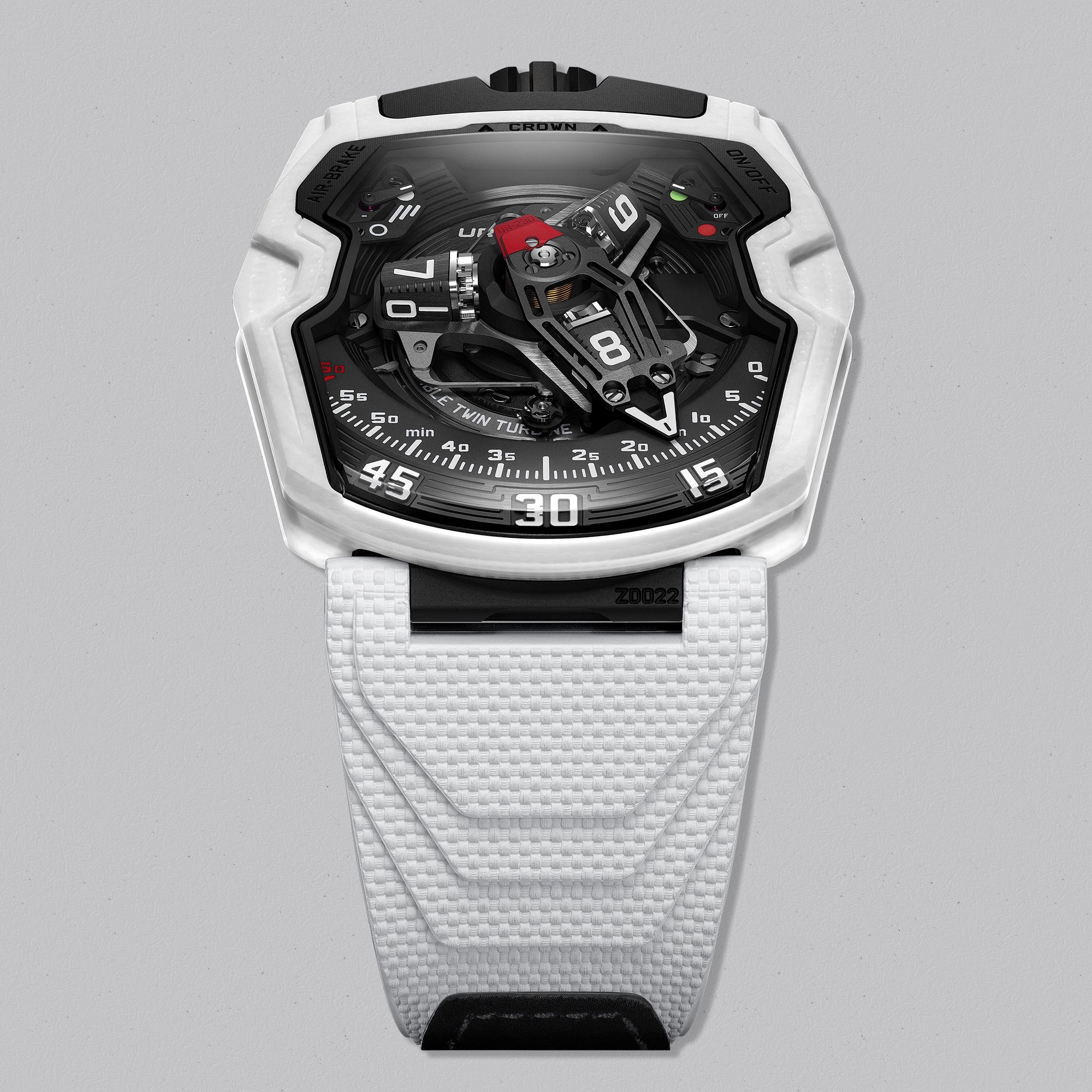 Discover the URWERK UR-230 Polaris with wandering hours, a retrograde display and a proprietary layered ceramic and fibreglass case developed exclusively for URWERK.