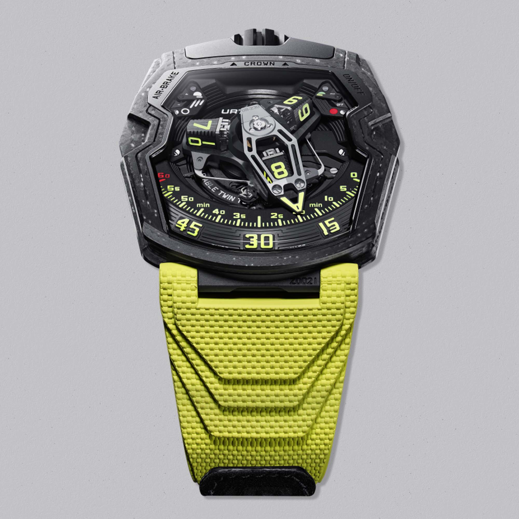 Discover the URWERK UR-230 Black Star, a 35 piece limited edition featuring wandering hours, a retrograde display, dual turbine winding and a cosmic black composite ceramic case.